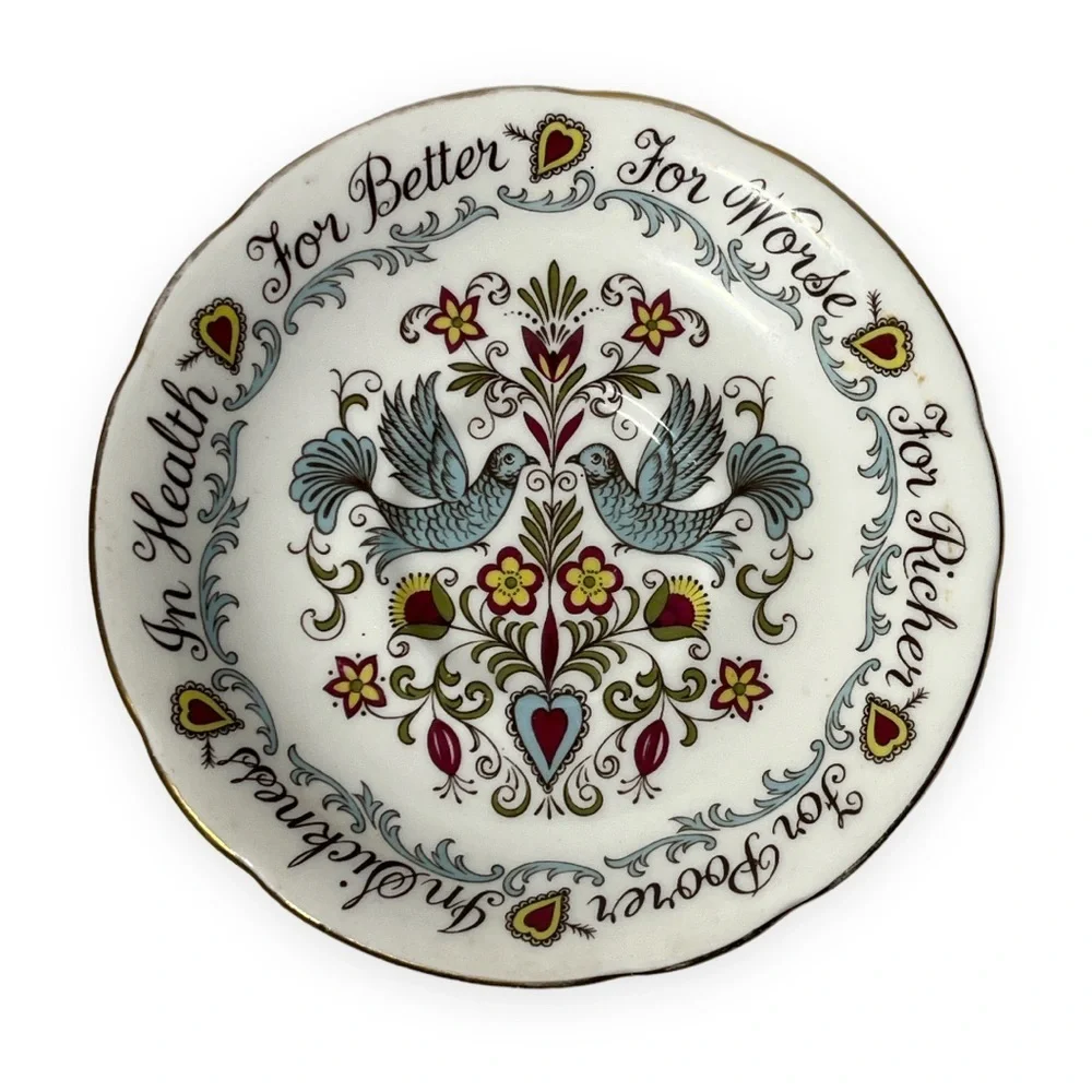 Paragon Happy Wedding‎ Anniversary Saucer Bone China England Commemorative Plate